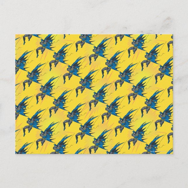 Batman Knight FX - 31B Swinging Batman Muster Postkarte (Vorderseite)