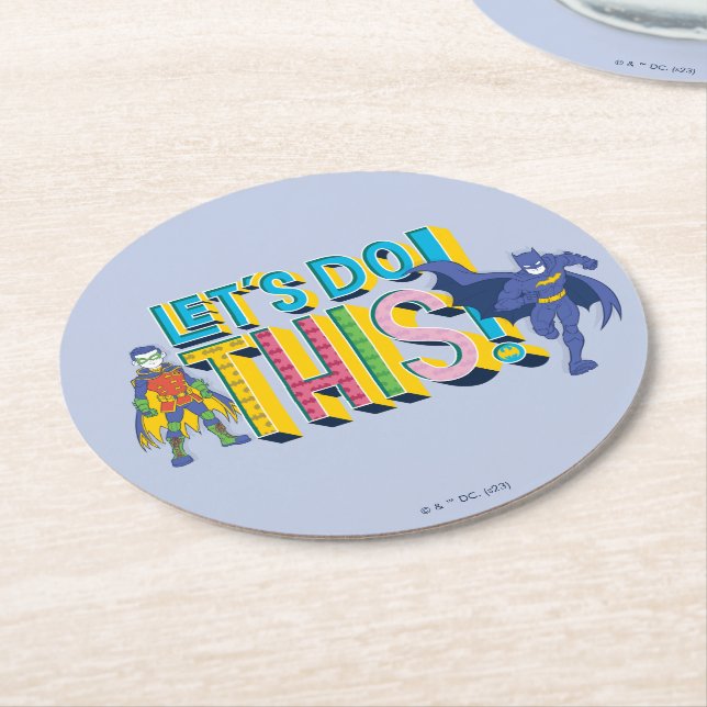 Batman | Lass uns das machen Runder Pappuntersetzer (Angewinkelt)