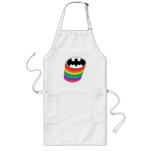 Batman Layered-Regenbogen-Logo Lange Schürze