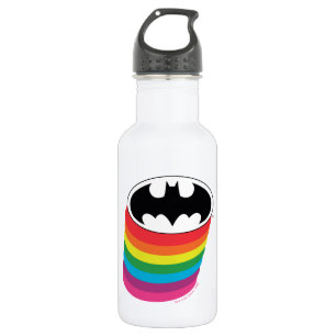Batman-Layouts-Regenbogen-Logo Edelstahlflasche