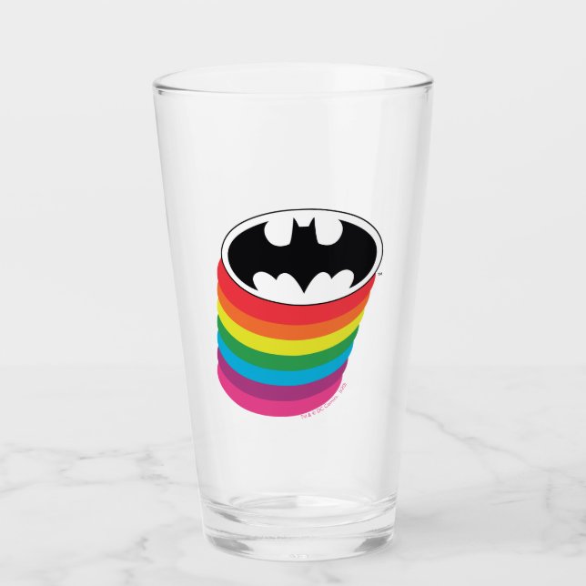 Batman-Layouts-Regenbogen-Logo Glas (Vorderseite)