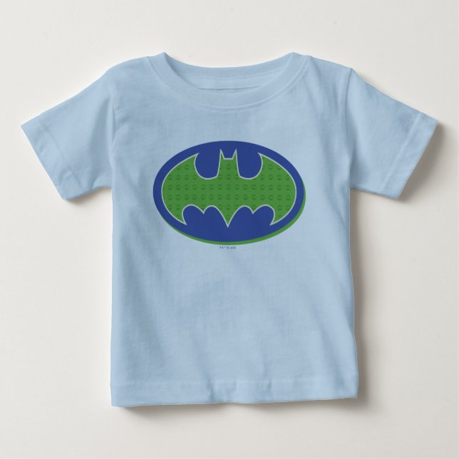 Batman | Lila und grünes Symbol Baby T-shirt (Vorderseite)