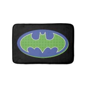Batman Lila und grünes Symbol Badematte