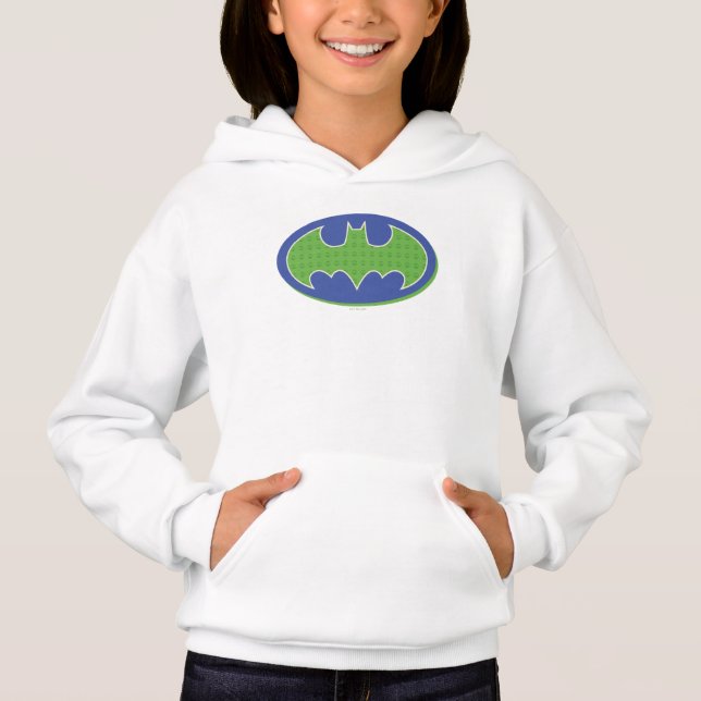 Batman | Lila und grünes Symbol Hoodie (Vorderseite)