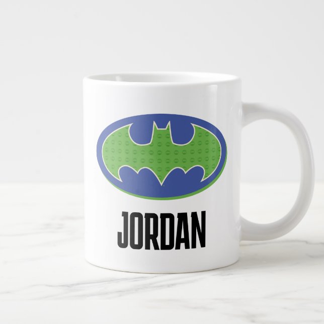 Batman | Lila und grünes Symbol Jumbo-Tasse (Rechts)