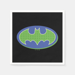 Batman Lila und grünes Symbol Serviette