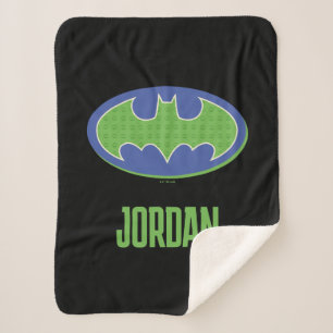 Batman Lila und grünes Symbol Sherpadecke
