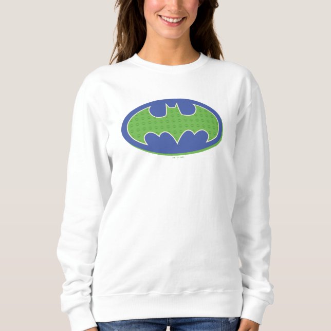 Batman | Lila und grünes Symbol Sweatshirt (Vorderseite)