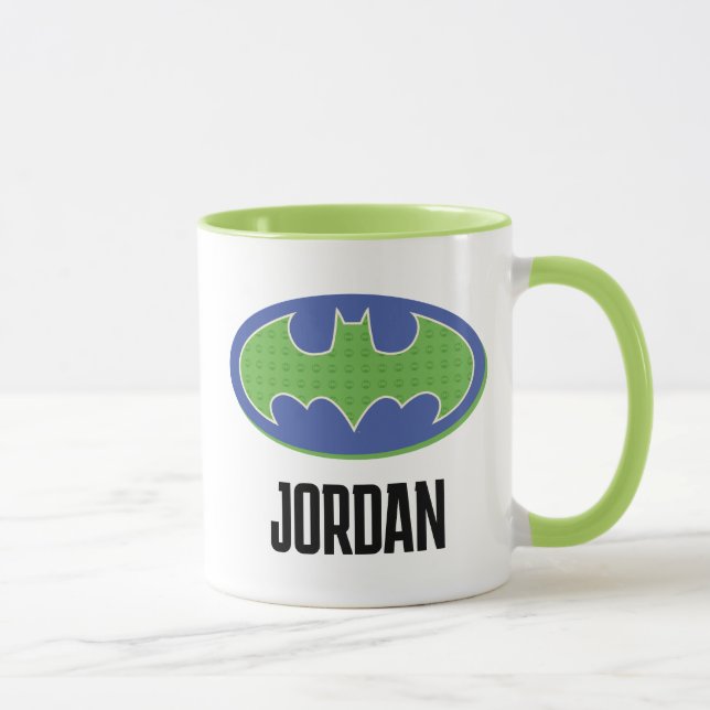 Batman | Lila und grünes Symbol Tasse (Rechts)