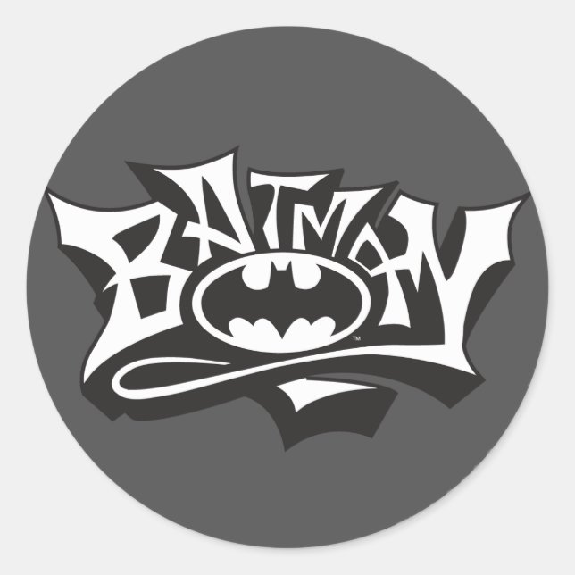Batman | Logo für Graffiti Runder Aufkleber (Vorderseite)
