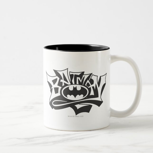 Batman | Logo für Graffiti Zweifarbige Tasse (Rechts)