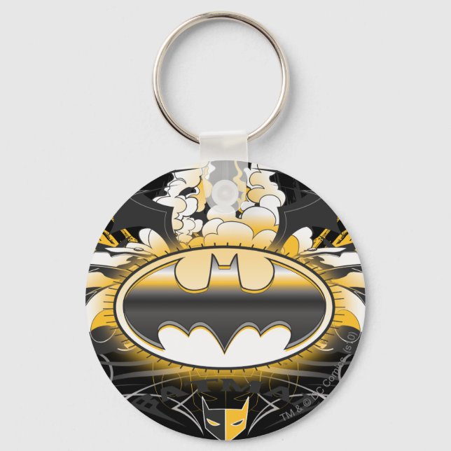 Batman-Logo mit Autos Schlüsselanhänger (Vorderseite)
