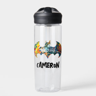 Batman Logo Neon 80's Graffiti Trinkflasche