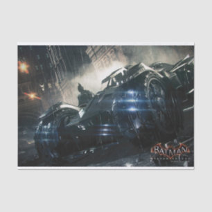 Batman mit Batmobile im Regen Seidenpapier