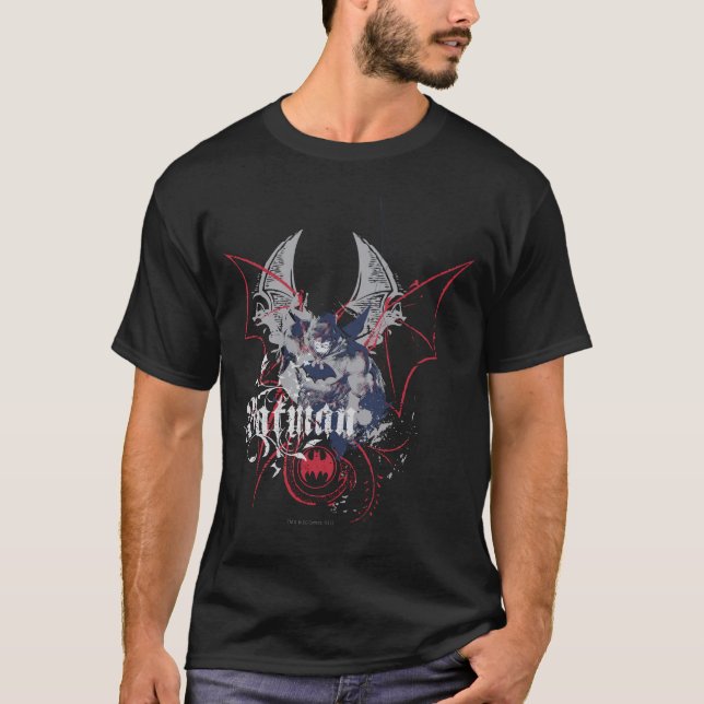 Batman mit Grau und Rot T-Shirt (Vorderseite)
