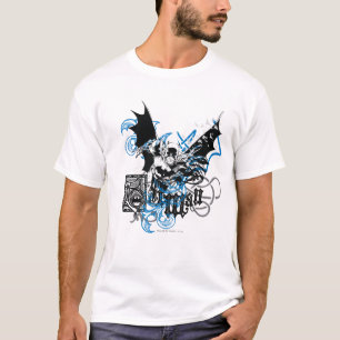 Batman mit Knüpfarbeit Collage T-Shirt