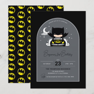 Batman - Moon and Stars Geburtstag Einladung