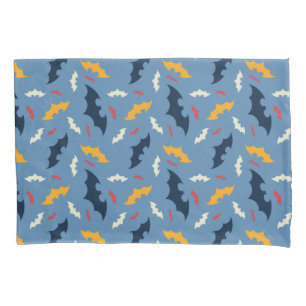 Batman Muster für rote, blaue und gelbe Bat-Logo Kissenbezug