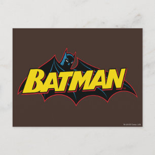 Batman   Old School Logo Postkarte