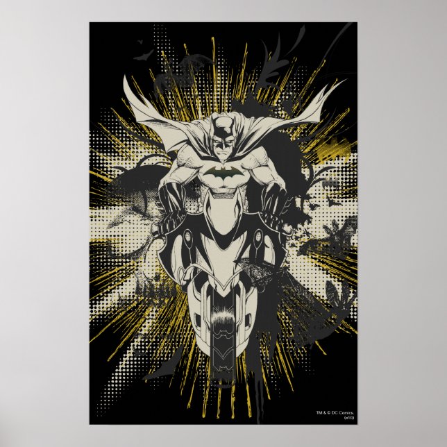 Batman on Bike Poster (Vorne)