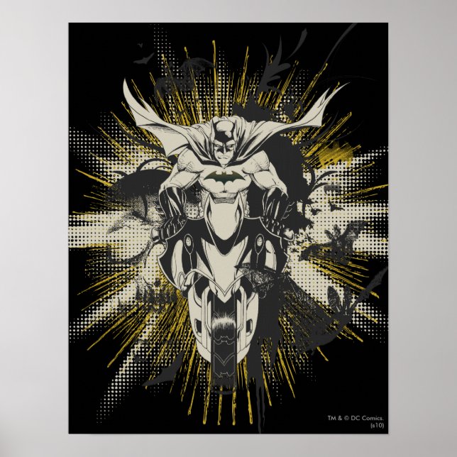 Batman on Bike Poster (Vorne)