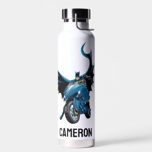 Batman on Cycle   Name hinzufügen Trinkflasche
