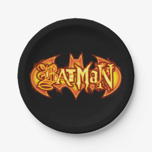 Batman Orange Saisonale Logo Pappteller