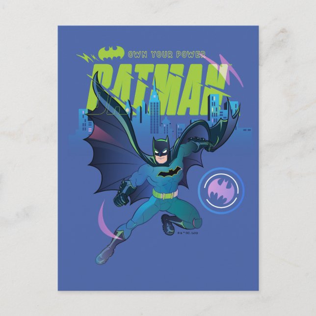 Batman "Own Your Power" City Graphic Postkarte (Vorderseite)