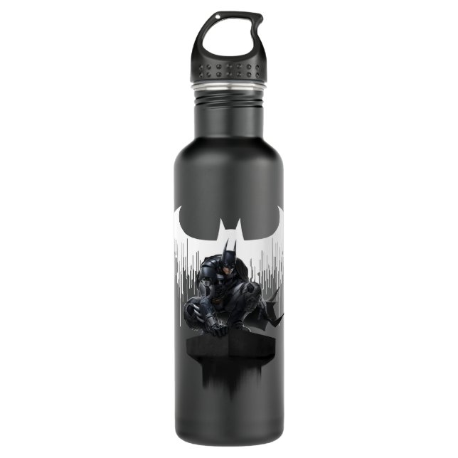Batman Perched auf einer Säule Trinkflasche (Vorderseite)