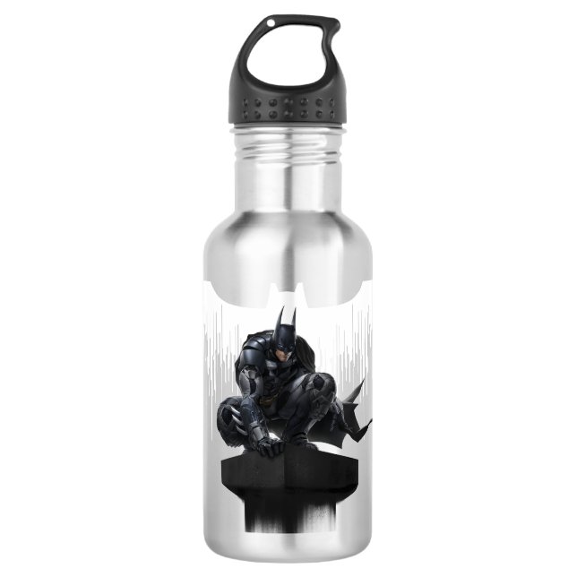 Batman Perched auf einer Säule Trinkflasche (Vorderseite)