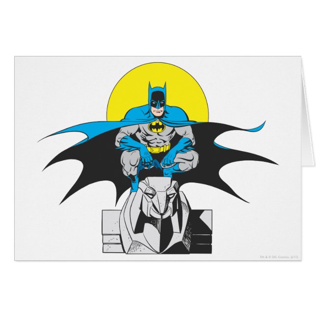 Batman Perches auf Stone Lion (Vorderseite (Horizontal))