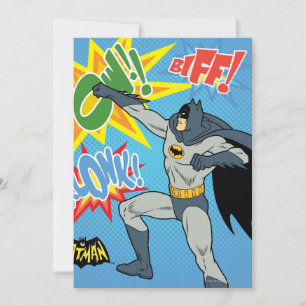 Batman Punching Graphic Einladung