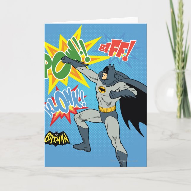 Batman Punching Graphic Karte (Vorderseite)