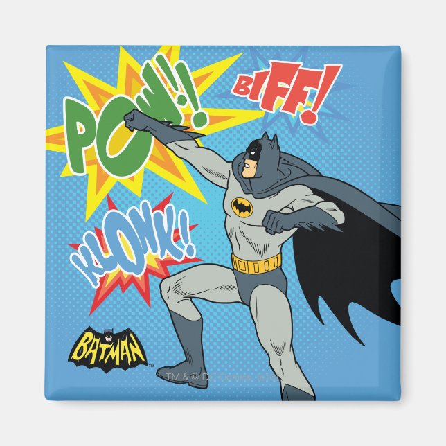Batman Punching Graphic Magnet (Vorne)