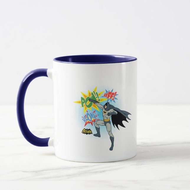 Batman Punching Graphic Tasse (Links)
