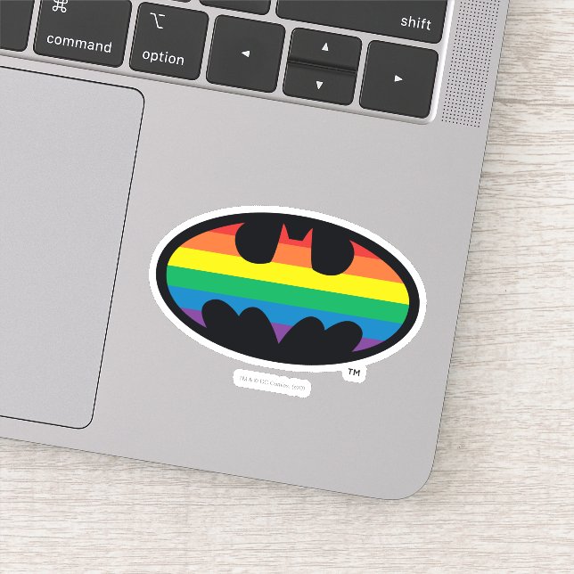 Batman Rainbow-Logo Aufkleber (Detail)