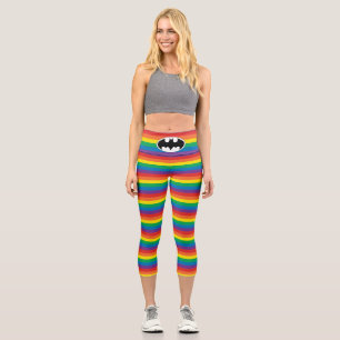 Batman Rainbow-Logo Capri Leggings