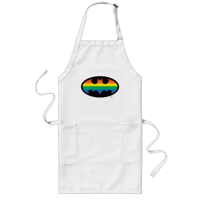 Batman Rainbow-Logo Lange Schürze (Vorne)