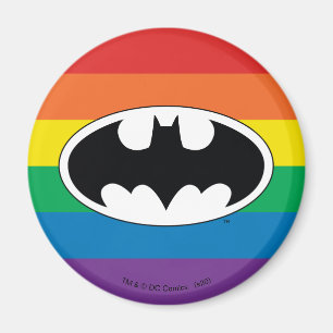 Batman Rainbow-Logo Magnet