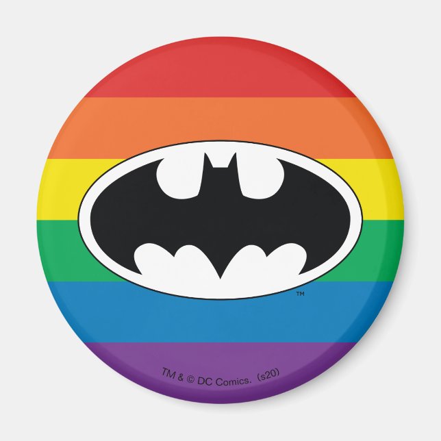 Batman Rainbow-Logo Magnet (Vorne)