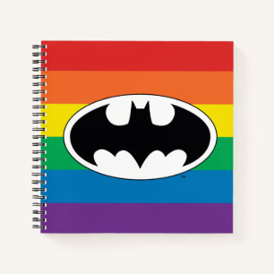 Batman Rainbow-Logo Notizbuch