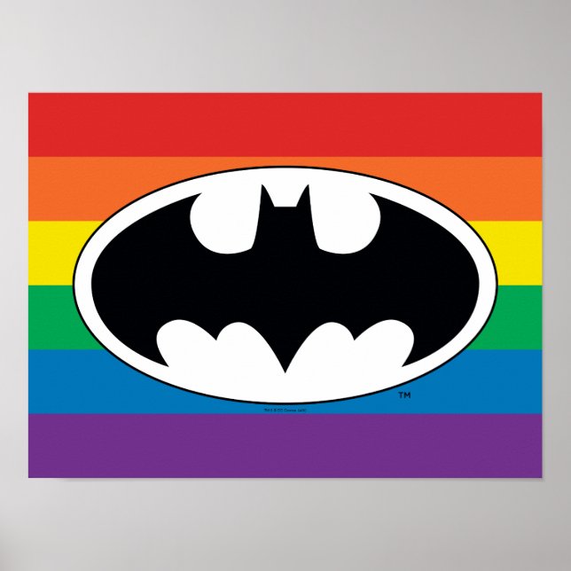Batman Rainbow-Logo Poster (Vorne)
