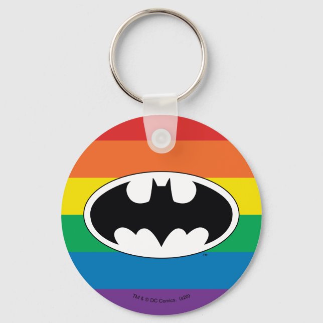 Batman Rainbow-Logo Schlüsselanhänger (Vorderseite)