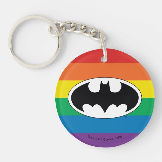 Batman Rainbow-Logo Schlüsselanhänger (Vorderseite)
