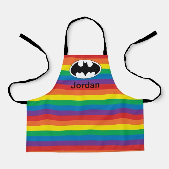 Batman Rainbow-Logo Schürze (Vorderseite)