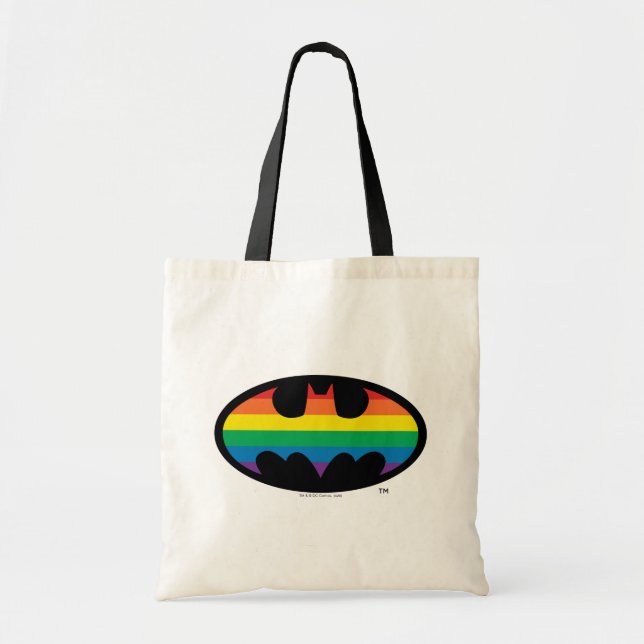 Batman Rainbow-Logo Tragetasche (Vorne)