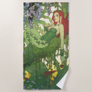 Batman Rebirth Poison Ivy Cover Illustration Strandtuch