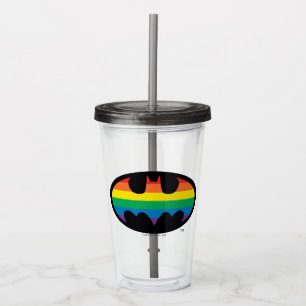 Batman-Regenbogen-Logo Acryltrinkbecher