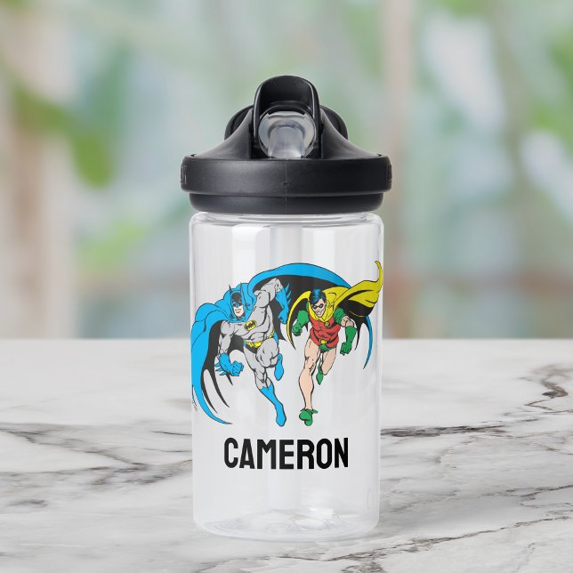 Batman & Robin | Name hinzufügen Trinkflasche (Von Creator hochgeladen)