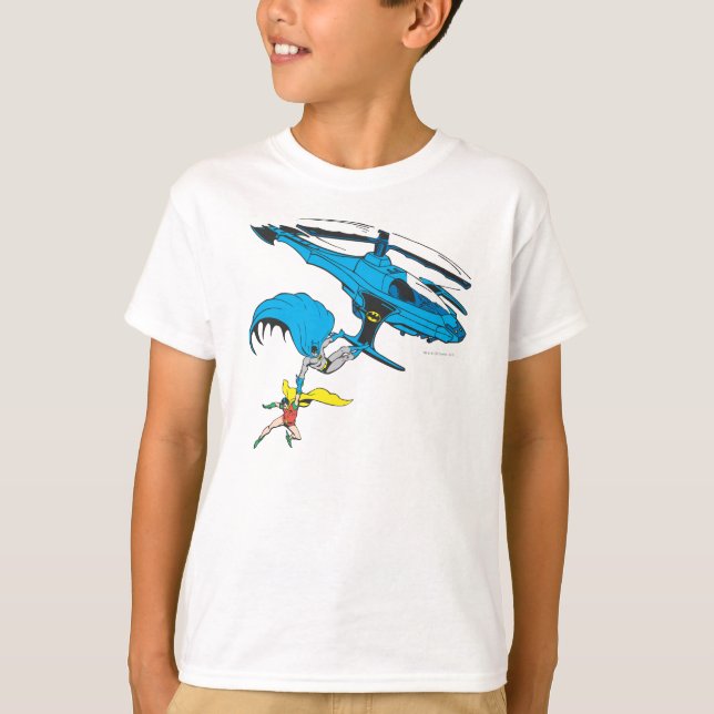 Batman & Robin Ride Helicopter T-Shirt (Vorderseite)